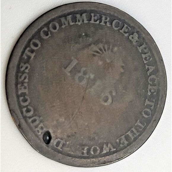 1816 "Sir Isaac Brock The Hero of Upper Canada" Token Coin - Picture 1 of 2